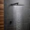 Kibi Cube Pressure Balanced Single Function Shower System with Rough In Valve - Matte Black KSF411MB - alternate 9